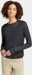 Langarmshirt ADIDAS SPORTSWEAR "SOFT LUX LONGSLEEVE, TRANSPARENT", Damen, Gr. XS,