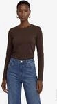 Zero Langarmshirt mit gewelltem Rundhals / Stretch