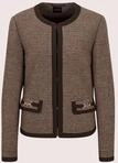 MADELEINE Jackenblazer "Blazer Kragenloser Pepita-Blazer"