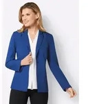 Jackenblazer CLASSIC BASICS "Blazer", Damen, Gr. 44, blau (royalblau), 100%