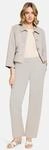 Kurzblazer BETTY BARCLAY "Damen mit 3/4 Arm", Damen, Gr. 42, grau beige, Stoff,
