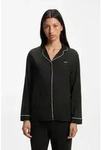 Pyjama BOSS "Dreamline_Long Set", Damen, Gr. S, schwarz (schwarz 001), Jersey,