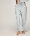 Pyjama HUNKEM&Ouml;LLER "Petite Pant Woven", Damen, Gr. XS, blau, 50% Viskose, 50%