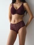 Slip TRIUMPH "Amourette Maxi", Damen, Gr. 36, braun (claret), Microfaser,