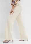 Anzughose BONPRIX, Damen, Gr. 36, N-Gr, beige (kieselbeige), Web, Obermaterial:...