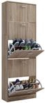 VCM Schuhschrank "Holz Regal Schuhschrank Schuhkipper Serie Sipos XL" 1 Stk. tlg.