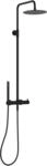 Marwell Stangenbrause-Set "Classico" Edelstahl Regendusche, 88-118x20cm, mit