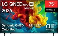 LG QNED-Fernseher "75QNED82B6A", Energieeffizienz: F (A-G), bunt (schwarz), 75...