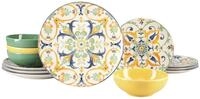 CreaTable Teller-Set "Giardini, Geschirr-Set, 12-tlg." Mediterrane Leichtigkeit,