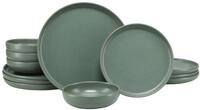 CreaTable Teller-Set "Uno, Geschirr-Set, 12-tlg." Seidenmatten, Spezialglasur, Klare