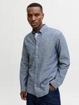 Jack & Jones Langarmhemd "JPRBLUSUMMER LINEN BLEND SHIELD LS SHIRT" Baumwolle...