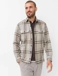 Langarmhemd BRAX "Style KAY", Herren, Gr. M, Normalgr&ouml;&szlig;en, braun, Web, 100%