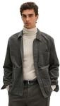 Kurzjacke MARC O'POLO "mit Verdeckter Knopfleiste", Herren, Gr. S, grau (wooden