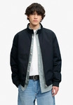 Blouson SUPERDRY "CAMPUS PADDED HARRINGTON JKT", Herren, Gr. M, schwarz (eclipse