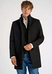 Kurzmantel LINDBERGH "Mantel Relaxed Fit", Herren, Gr. M, schwarz, Obermaterial: 50%