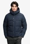 Steppjacke SUPERDRY "PREMIUM HOOD PUFFER JKT", Herren, Gr. 3XL, blau (eclipse navy),