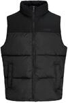 Steppweste JACK & JONES "JJRAZE BODYWARMER", Herren, Gr. L, schwarz, Web,