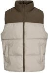 Steppweste JACK & JONES "JJRAZE BODYWARMER", Herren, Gr. L, beige (string