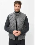 Steppweste BRAX "Style JACK", Herren, Gr. M, grau, Web, 100% Polyester, Westen