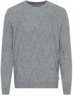 Strickpullover BRAX "Style BUDDY", Herren, Gr. M (50), grau (hellgrau), Strick, 50%