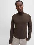 Rollkragenpullover JACK & JONES "JJEEMIL KNIT ROLL NECK NOOS", Herren, Gr. L, braun