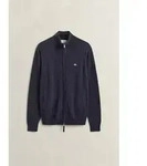 Cardigan GANT "SUPERFINE LAMBSWOOL", Herren, Gr. M, blau (schwarz navy melange),