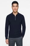 Polokragenpullover JOOP JEANS "Chilesco", Herren, Gr. XL, blau (dunkelblau), Strick,