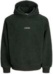 Kapuzensweatshirt JACK & JONES "JJSOHO TEDDY SWEAT HOOD SN", Herren, Gr. L, gr&uuml;n