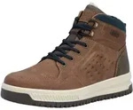 Winterboots RIEKER, Herren, Gr. 41, braun (braun, dunkelblau), Lederimitat,
