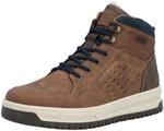 Winterboots RIEKER, Herren, Gr. 41, braun (braun, dunkelblau), Lederimitat,