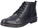 Schn&uuml;rstiefelette RIEKER, Herren, Gr. 40, schwarz, Glattleder, unifarben, Schuhe