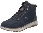 Winterboots RIEKER, Herren, Gr. 41, Warmfutter, dunkelblau, braun, Nubukleder,