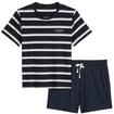 Schlafanzug MARC O'POLO "Pyjama Pyjama Set short", Herren, Gr. XXL, blau