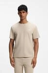 Pyjamaoberteil BOSS "Waffle T-Shirt", Herren, Gr. M, beige (light beige 275),