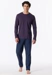 Schiesser Schlafanzug "Casual Essentials" 2tlg., 2 mit unifarbenem Langarmshirt...