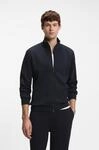 BOSS Sweatjacke "Structure" aus Baumwoll-Mix mit Waffelstruktur