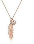 Silberkette ELLI "Halskette Feder Boho Schmuck Geschenk mit Kristallen von