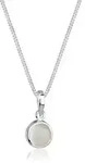 Silberkette ELLI "Halskette Klassik Mondstein Edelstein Rund Natur 925 Silber"...