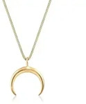 Kette mit Anh&auml;nger ELLI "Halskette Kette Anh&auml;nger Halbmond Fein 925 Silber"...