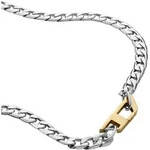 Kette mit Anh&auml;nger DIESEL "Schmuck Edelstahl Halsschmuck Panzerkette STEEL",...