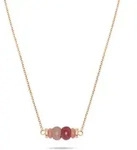 Kette mit Anh&auml;nger TAMARIS "Natural Stones", rosa (ros&eacute;goldfarben), Halsketten,