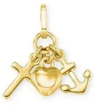 Kettenanh&auml;nger AMOR "Glaube, Liebe, Hoffnung", gold (gelbgoldfarben),