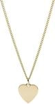 Kette mit Anh&auml;nger FOSSIL "Schmuck Edelstahl DREW HEART VINTAGE ICONIC Herz", gold