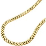 Gliederkette FOSSIL "Schmuck Geschenk Edelstahl ARDEN", gold (gelbgoldfarben),