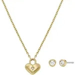 Ohrring und Ketten Set FOSSIL "Mulitpack Schmuck Geschenk Edelstahl JEWELRY", gold