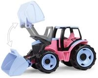 Spielzeug-Traktor LENA "Giga Trucks Traktor mit Lader, Rosa", bunt (rosa),