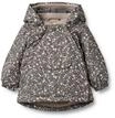 Parka WHEAT "WHEAT Jacket Sascha", M&auml;dchen, Gr. 74, grau (schwarz sea open flowers),
