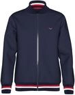 Trigema Sweater "TRIGEMA Collegejacke mit kontrastfarbigen Elementen"