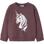 Sweatshirt NAME IT "NMFVENUS LS NREG SWEAT BRU", M&auml;dchen, Gr. 92, braun (wild...