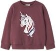 Sweatshirt NAME IT "NMFVENUS LS NREG SWEAT BRU", M&auml;dchen, Gr. 92, braun (wild ginger
